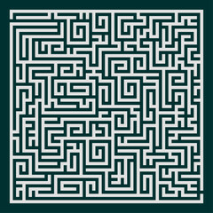 Labyrinth maze game. Fun labyrinth drawing with complex paths