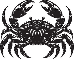 Sea crab silhouette illustration isolated on a white background