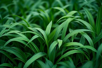 Fototapeta premium Close-Up of Green Grass Blades