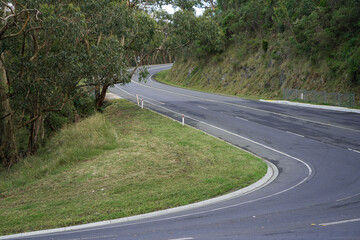 The famous Devil's Elbow cycling climb in Melbourne, Australia, a few hundred meters east of 1000 Steps.