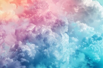 Fototapeta premium High-quality image of clouds with sky border, emphasizing serene and open space.