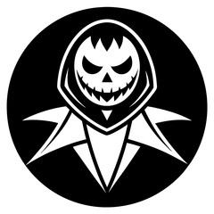 Halloween icon black and white