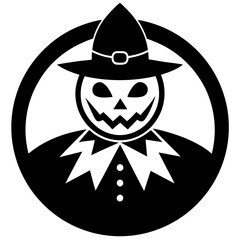 Halloween icon black and white
