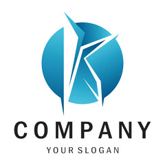 The letter K logo design is simple, elegant, modern, unique and luxurious. Logo for business cards, business, companies, fashion and brands, offices