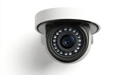 CCTV device isolated on clear background detailed shot