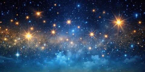 Obraz premium Starry night sky filled with shining stars in the galaxy, stars, galaxy, outer space, night, universe, black, starry