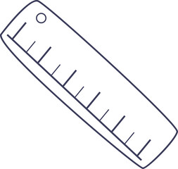 ruler vector black isolated lineal doodle illustration