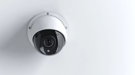 Monitoring camera isolated on clear background detailed shot