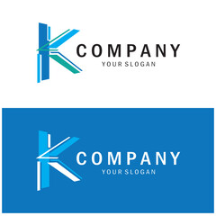 The letter K logo design is simple, elegant, modern, unique and luxurious. Logo for business cards, business, companies, fashion and brands, offices