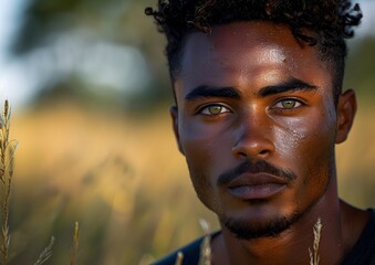 Close-Up Portrait of an African Man