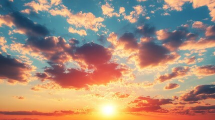 Obraz premium Sunset Sky with Dramatic Clouds