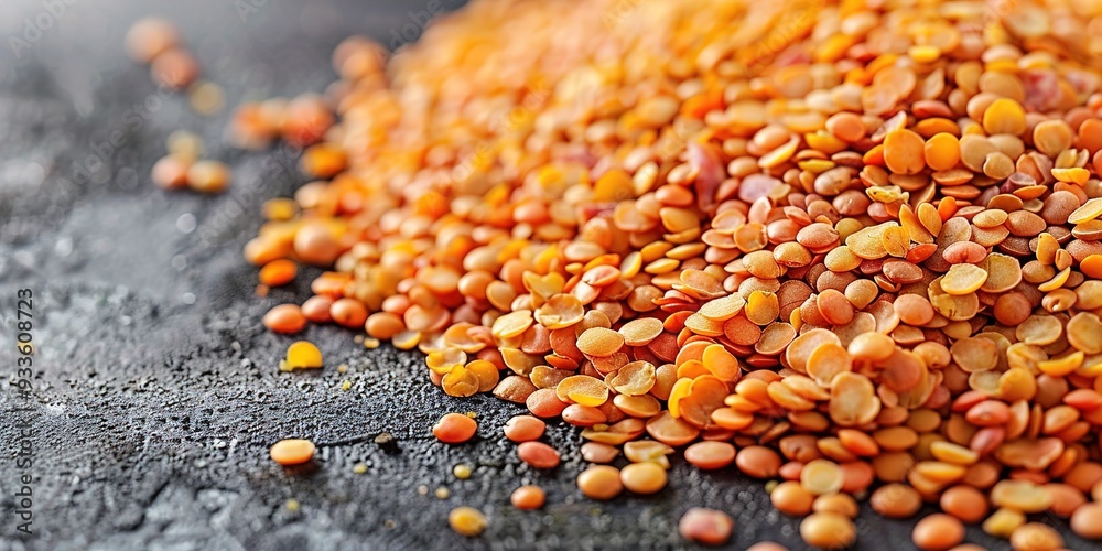 Wall mural dried orange lentils