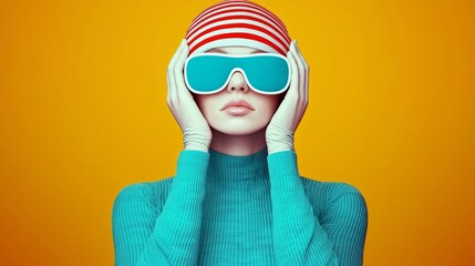 Person with closed eyes and covered ears blocking out world 3D illustration