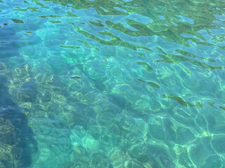 Wow beautiful sea water turquoise clear surface