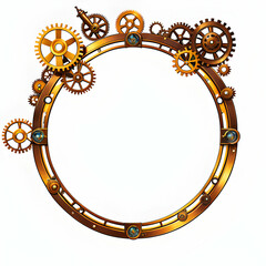 Obraz premium Steampunk Border Copy Space Area