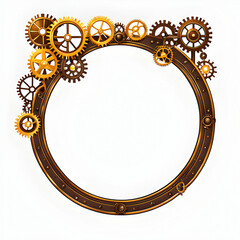 Obraz premium Steampunk Border Copy Space Area