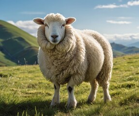 Obraz premium sheep on a meadow