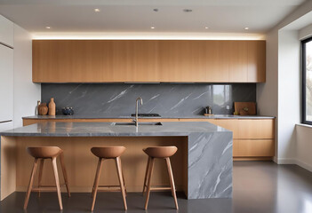 3d rendering classic luxury living room with chandelier and decor