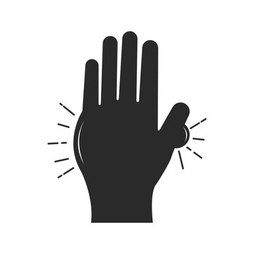 recommend clip art: Skin rash, insect bites allergy reaction. irritation on hand logo vector illustration