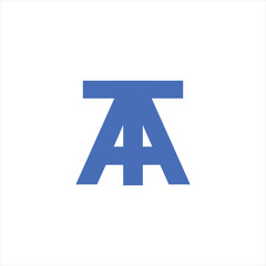 TA letter logo vector flat style