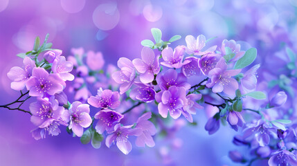 Lavender branches with delicate purple blooms against a soft-focus background, embodying the beauty of spring. Perfect for floral-themed projects.