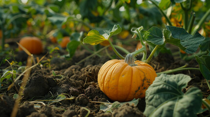 pumpkin on a field