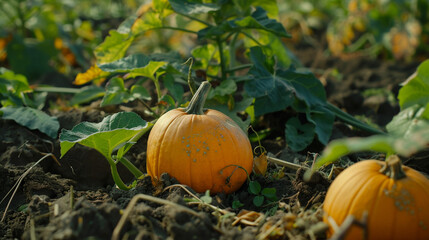 pumpkin on a field