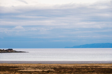 nordic landscape along the road from Alta to the Island of Mageroya, Norway