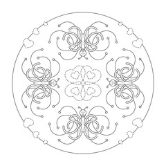 Mandala. Funny Butterflies.