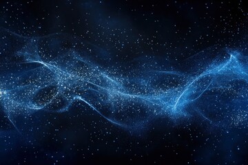 Fireworks trail glow particles explosion, Dark blue black background with generative ai