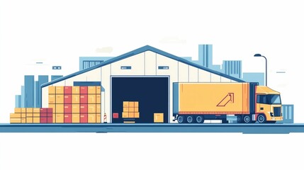 Obraz premium Integrating Inventory Management with Optimized Supply Chain Logistics for Enhanced Business Efficiency Leveraging data driven technologies and automation to streamline workflows improve visibility