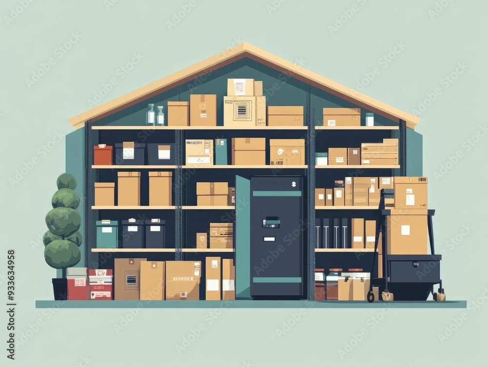 Poster optimizing seasonal inventory through efficient flat design comprehensive visual guide to inventory 