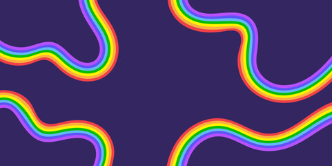 Geometric LGBT Pride Month vector background.