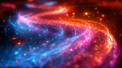 a colorful swirls of light. 