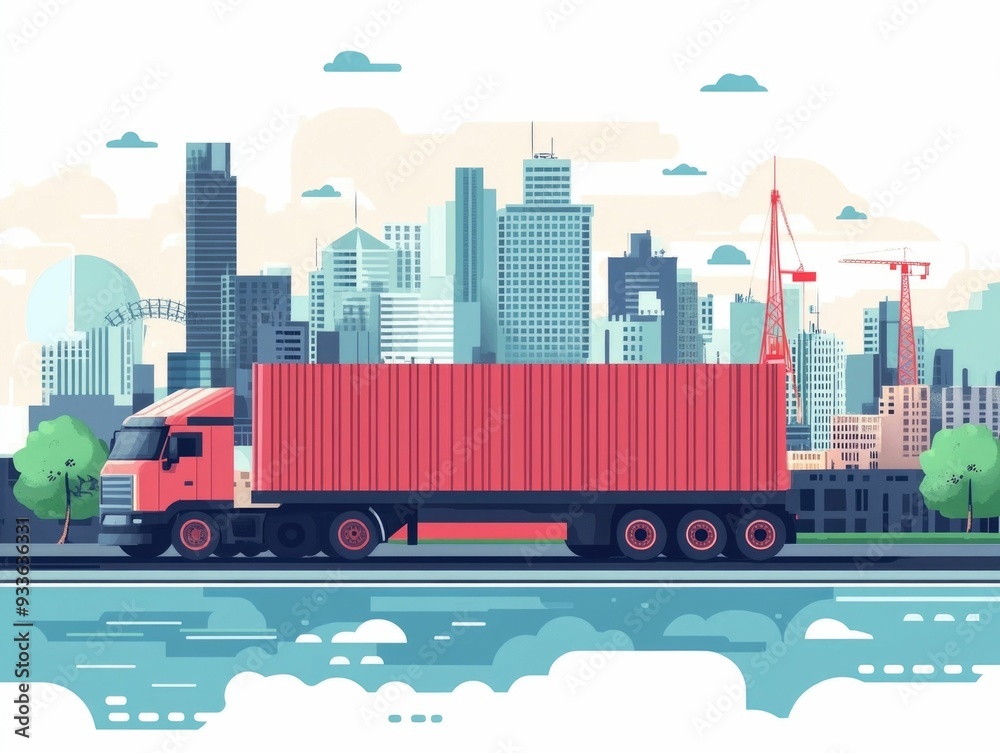 Poster coordinating global freight logistics networks for efficient supply chain management leveraging tech