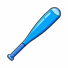 Blue baseball bat stock illustration