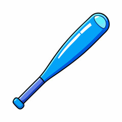 Fototapeta premium Blue baseball bat stock illustration