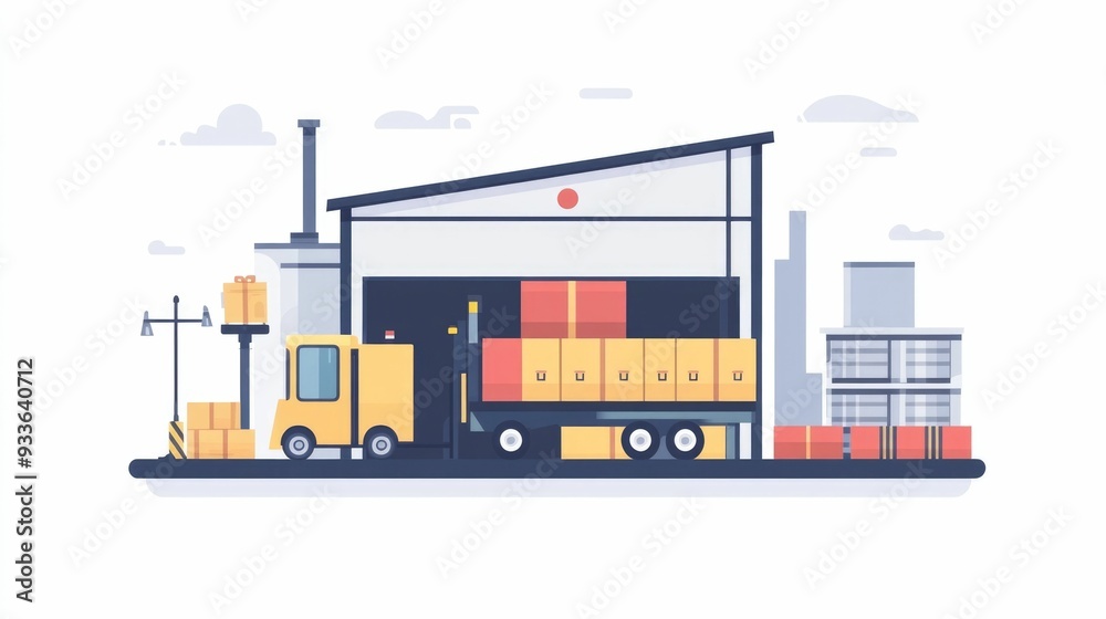 Poster automated logistics software powering efficient supply chain through data driven workflow and invent