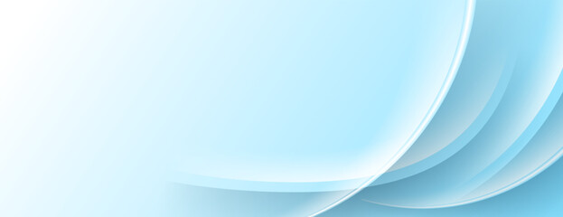Fototapeta premium white and blue abstract background with overlapping wavy lines texture and space for text
