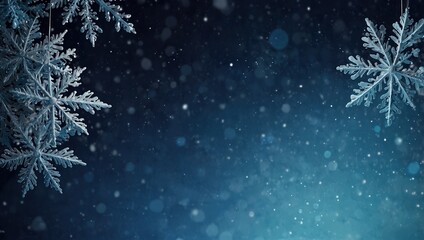art blue snow christmas background