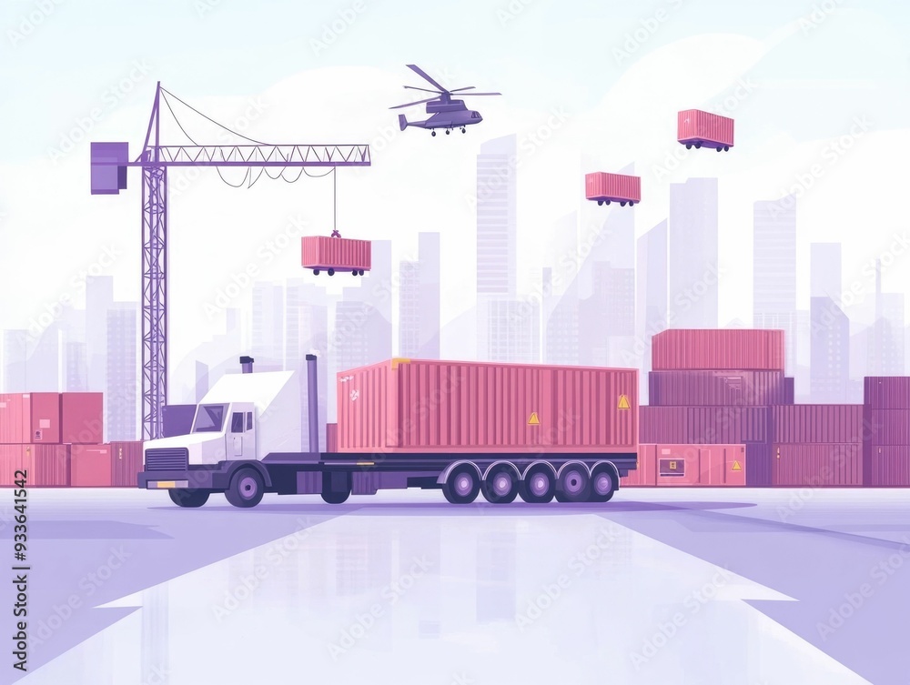 Poster automated logistics solutions for efficient delivery fleet management predictive maintenance and opt