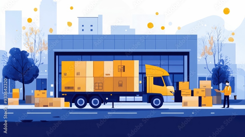 Poster automated logistics and delivery scheduling workflow optimization with data analytics and digital te