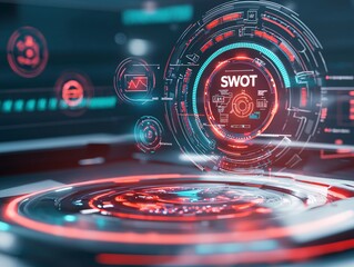 SWOT : business strategy concepts symbol in 3D illustration