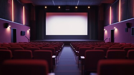 Fototapeta premium Empty cinema saloon mockup design