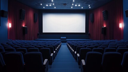 Fototapeta premium Empty cinema saloon mockup design