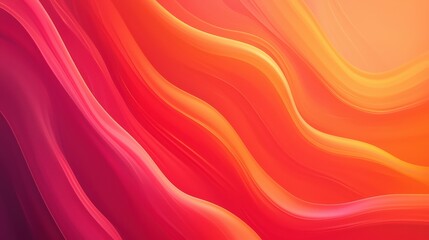 Obraz premium Vibrant abstract waves in shades of red and orange create dynamic and energetic composition. flowing lines evoke sense of movement and warmth. 