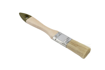 paint brush with coarse bristles, working tool, isolated	