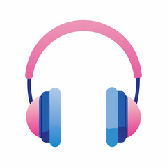 Pink headphones stock illustration