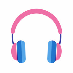 Pink headphones stock illustration