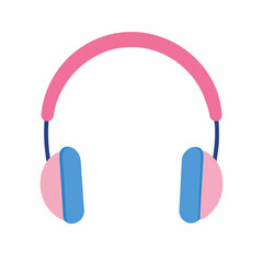 Pink headphones stock illustration